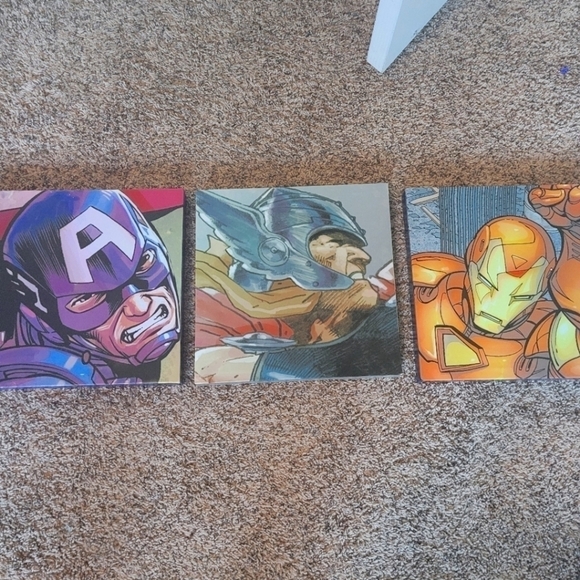 Marvel Other - SET of three avenger canvas prints